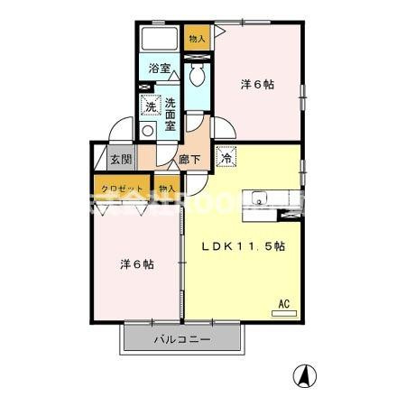 Ｄ’コート南横市の間取り