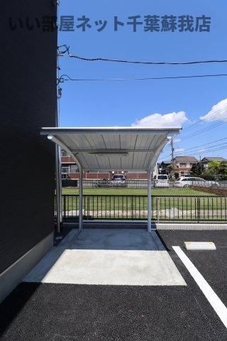 （仮称）千葉市中央区大森町新築アパートのエントランス|駐輪場