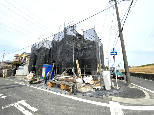 南区明円町1期　新築戸建　3号棟の外観|建築中　※令和7年3月13日撮影