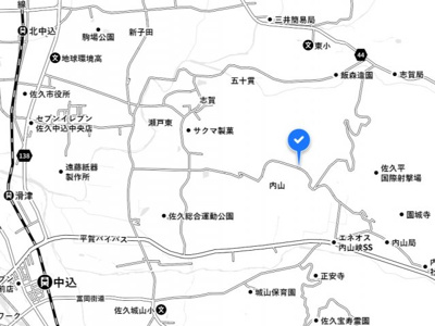【地図】 | 佐久市内山西別荘地（贈与２区画セット）