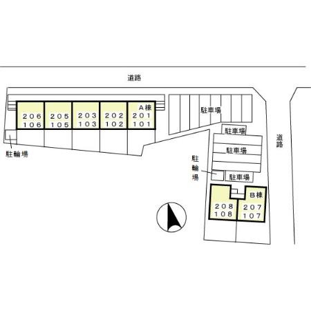 ラフィーネAの区画図