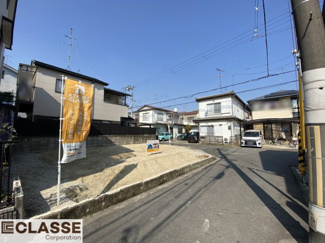 【前面道路含む現地写真】 | 城陽市久世里ノ西　売土地　建築条件付き