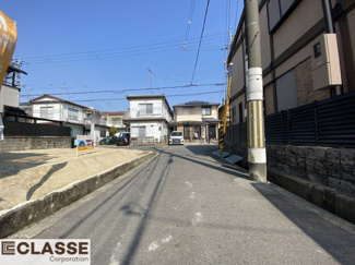 【前面道路含む現地写真】 | 城陽市久世里ノ西　売土地　建築条件付き
