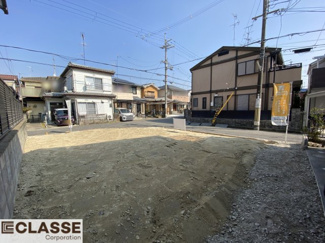 【前面道路含む現地写真】 | 城陽市久世里ノ西　売土地　建築条件無し