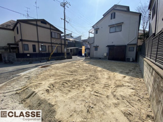 【前面道路含む現地写真】 | 城陽市久世里ノ西　売土地　建築条件無し