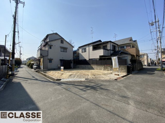 【前面道路含む現地写真】 | 城陽市久世里ノ西　売土地　建築条件無し