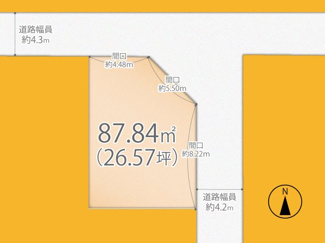 【土地図】 | 城陽市久世里ノ西　売土地　建築条件無し