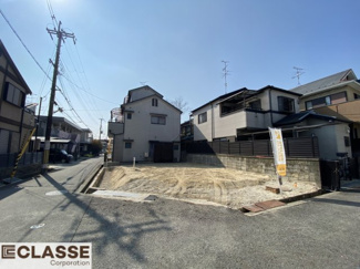【前面道路含む現地写真】 | 城陽市久世里ノ西　売土地　建築条件無し