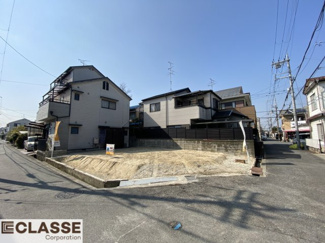 【前面道路含む現地写真】 | 城陽市久世里ノ西　売土地　建築条件無し