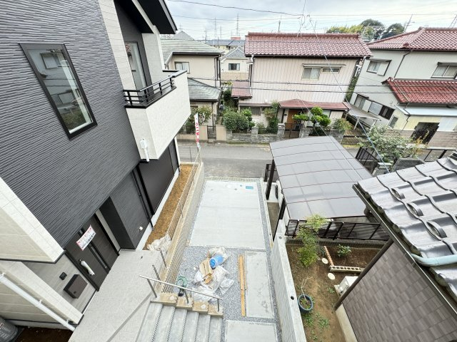 柏市藤心新築戸建【高柳小学校：10分】の展望|バルコニーより道路側眺望