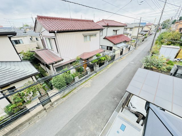 柏市藤心新築戸建【高柳小学校：10分】の展望|バルコニーより道路側眺望