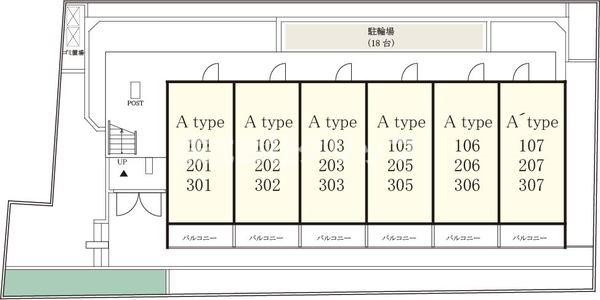 リブリ・石川町の区画図