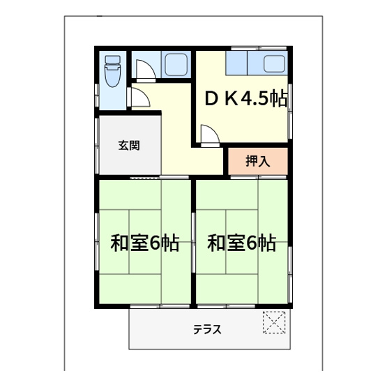 【間取り】 | 出丸町貸家