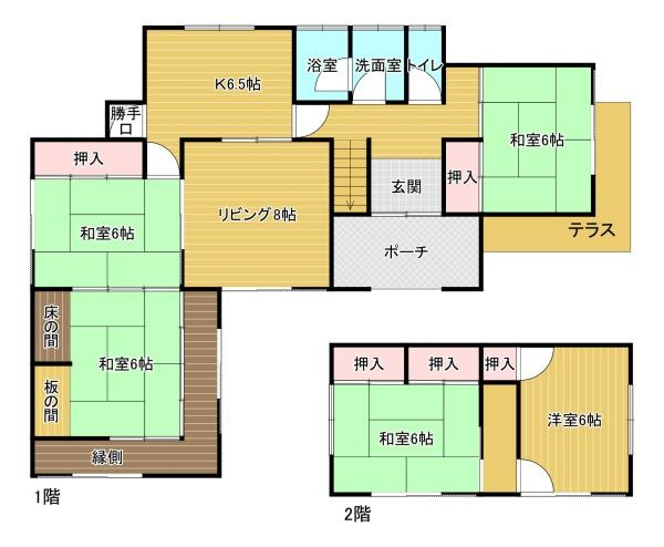 出雲市小山町　中古戸建の間取り