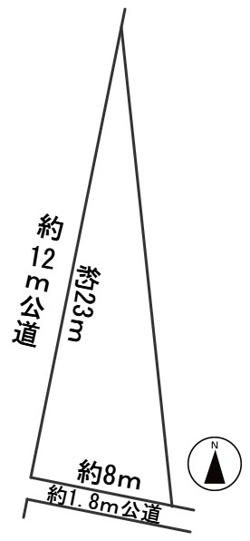 ６３９９４　本巣郡北方町芝原中町1丁目土地の区画図