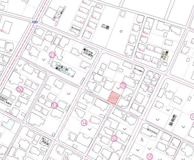都城市鷹尾１丁目の売地の土地図