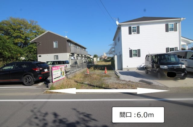 前橋市後閑町売地の前面道路含む現地写真