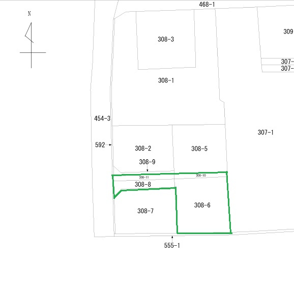前橋市後閑町売地の区画図