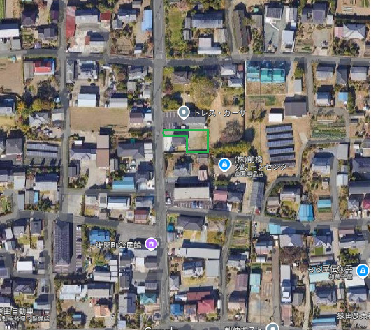 前橋市後閑町売地の地図