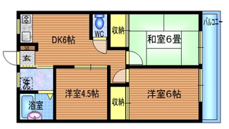 【間取り】 | ハイネス福寿 | ※反転タイプです。