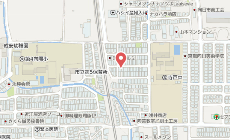 向日市寺戸町三ノ坪　中古戸建の地図