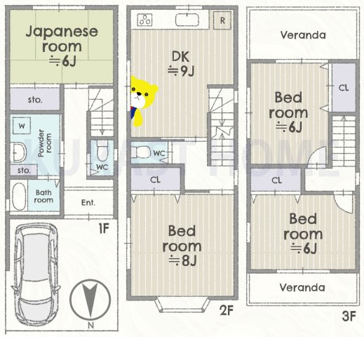 向日市寺戸町三ノ坪　中古戸建の間取り