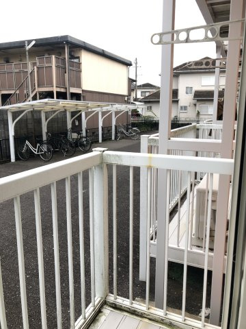 上六ハイツのバルコニー