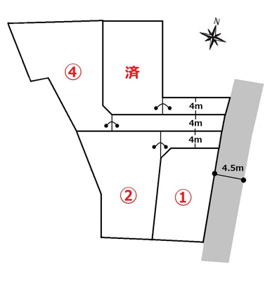 【区画図】 | 前橋市横手町売地　④