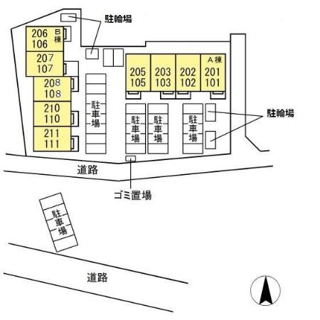 アクア・ミル Ｂの区画図