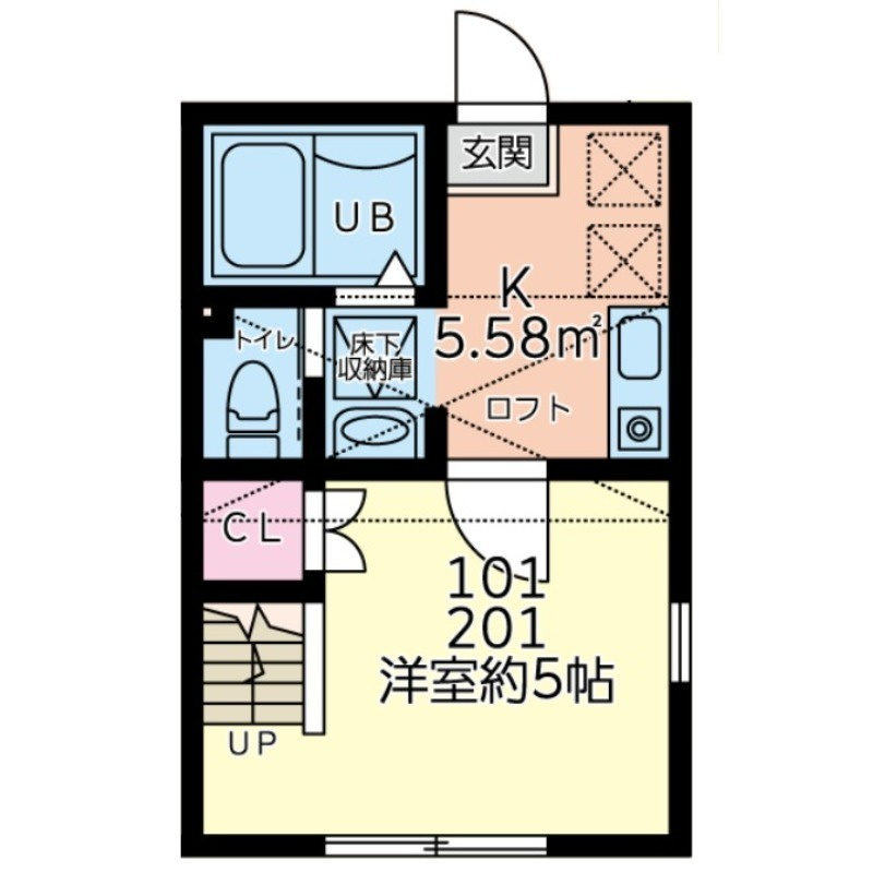 シティハイツ程久保の間取り