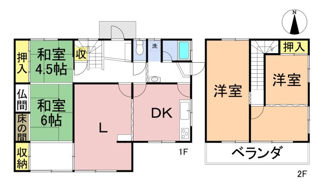 【商談中】中古戸建　瑞穂市本田　昭和47年築の間取り