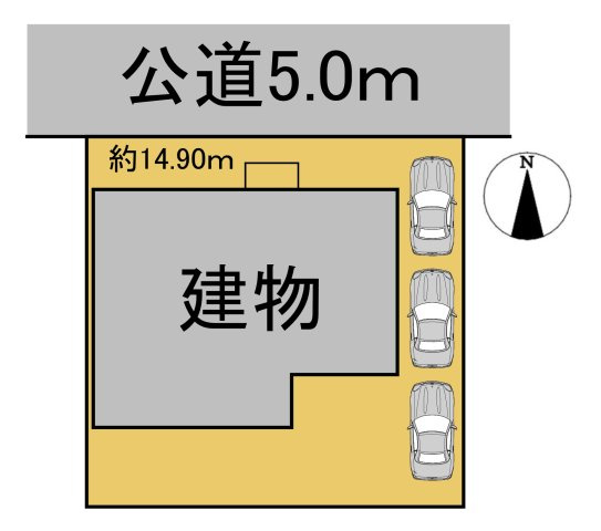 中古戸建　瑞穂市本田　昭和47年築の区画図