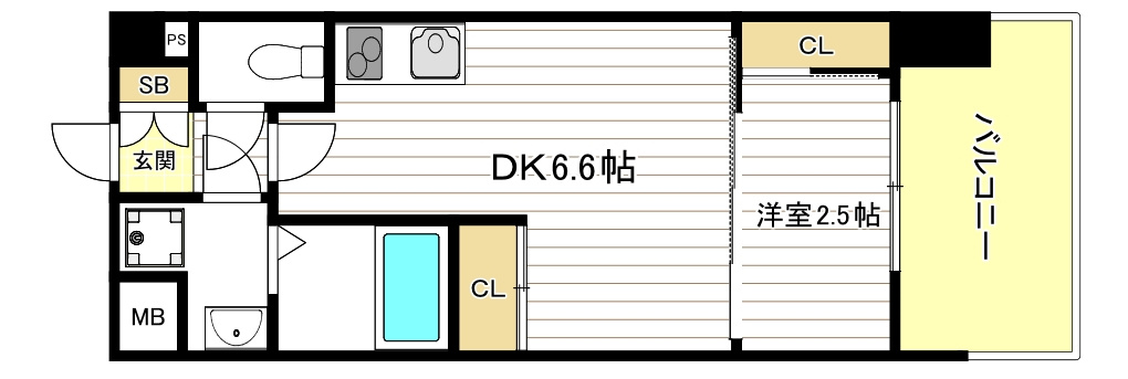 セレニテ阿波座ミラクの間取り