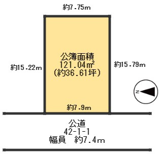 三重県伊賀市千歳字野添　売り土地の土地図