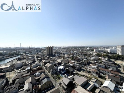 【展望】 | プレステージ飾磨駅前Ⅲ | バルコニーからの眺望！海が望めます！