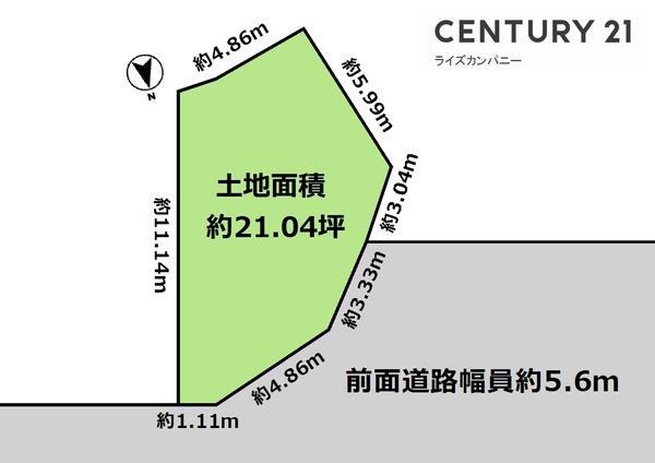 【土地図】 | 和泉市室堂町　売土地 | 図面と現況が異なる場合は現況を優先します