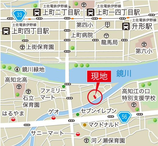 高知市東石立町の地図