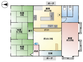 【間取り】 | 鹿屋市串良町有里　店舗