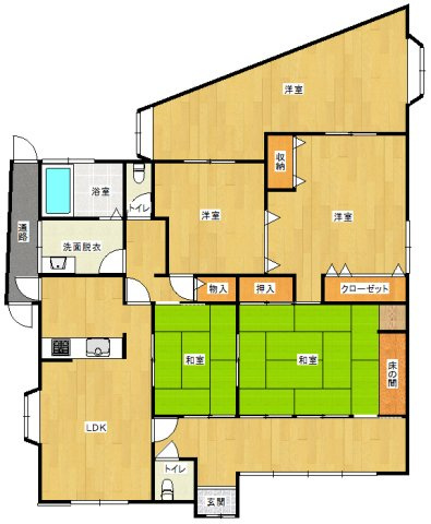水谷3丁目戸建の間取り