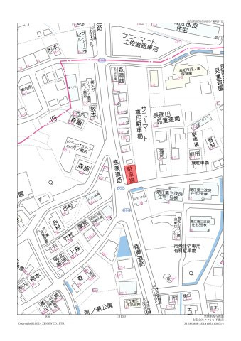 【地図】 | 売地　高知市南河ノ瀬町　＠35.00