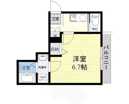 大阪市東淀川区大桐５丁目の一棟アパートの間取り