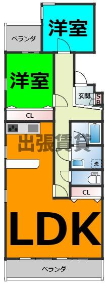 仲介手数料0！！サンハイツ小幡の間取り