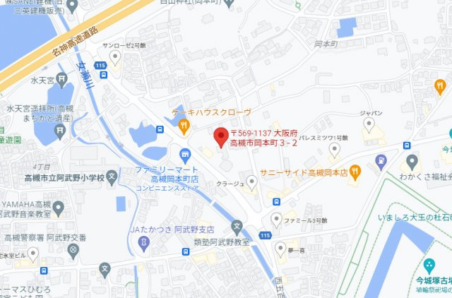 シャルム岡本の地図