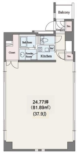 中央区銀座８丁目の賃貸マンションの間取り