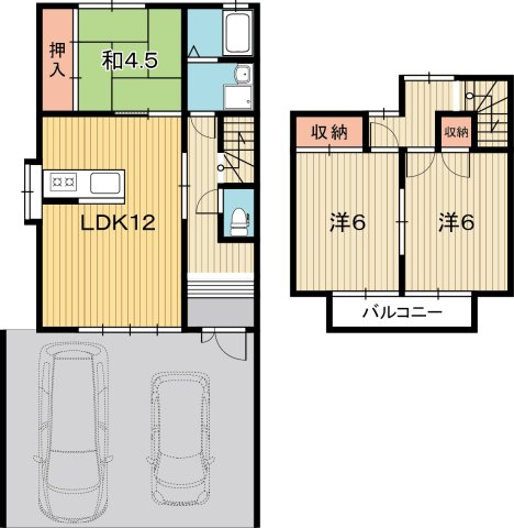 竹島町貸家の間取り