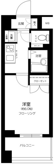 【間取り】 | メインステージ麻布十番Ⅱ