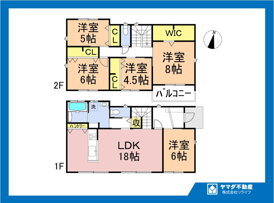 戸建　一宮市木曽川町黒田Ⅱ　全3区画分譲の間取り|■A号棟
■ヤマダ不動産　株式会社リライフ　一宮店■
夢のマイホーム購入をフルサポートします！