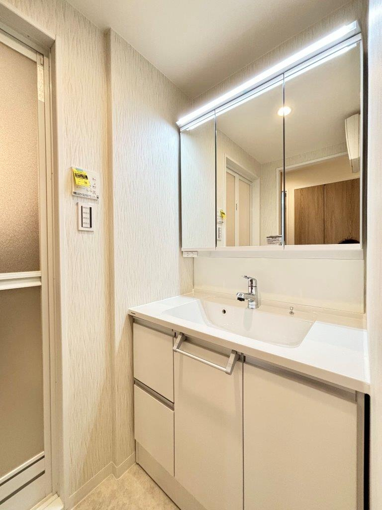 スターハイツ住吉川の洗面所|脱衣スペースもあります