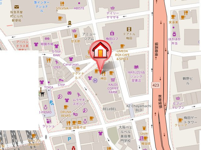 ジオグランデ梅田の地図