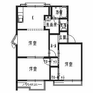 タウニィ西新在家の間取り
